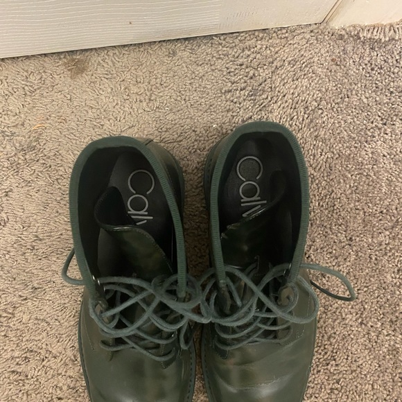 Calvin Klein green leather boots size 91/2 - Picture 4 of 10